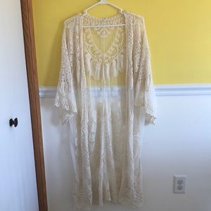 Size L En Creme Lace Cardigan